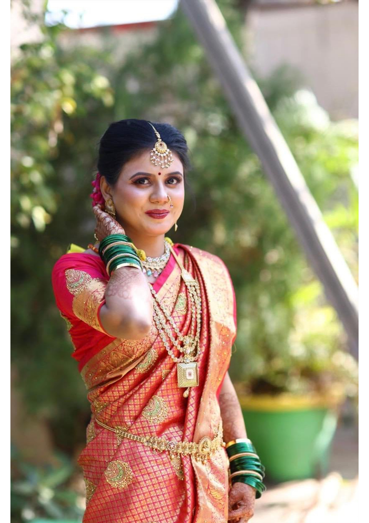 Padmini Mahajan Traditional Bridal Look Outdoor