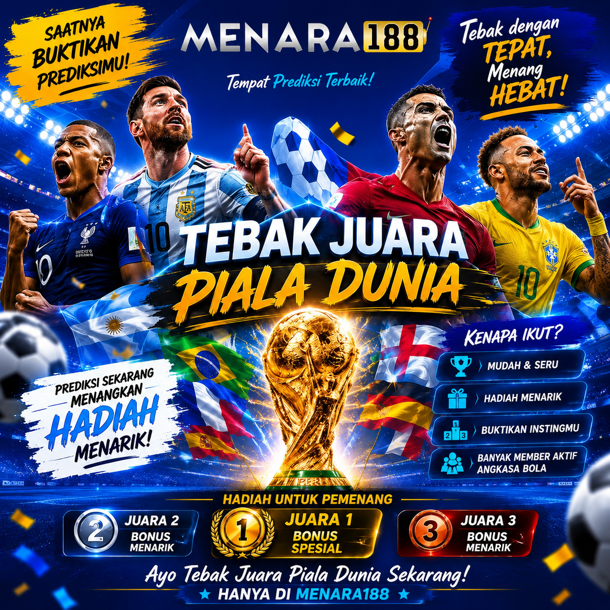 Tebak Juara Piala Dunia - Menara188 x MENARA188