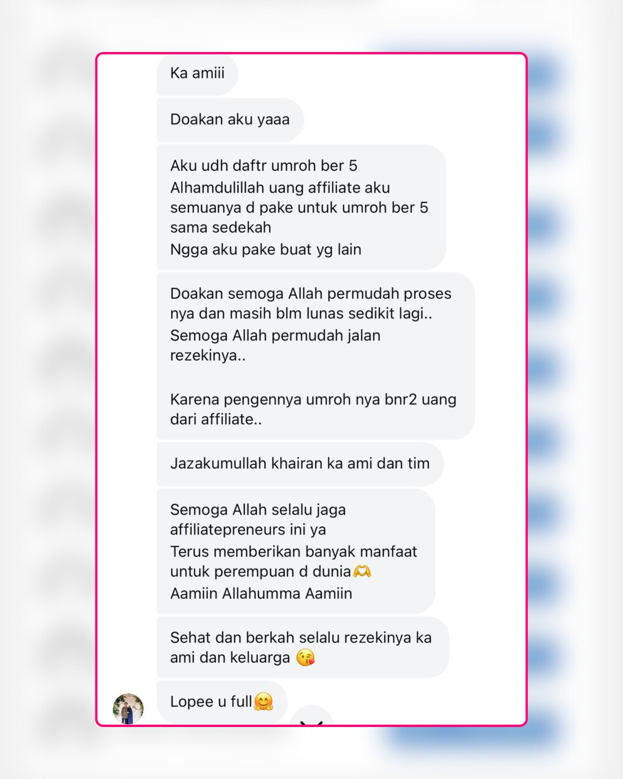 Testimoni Umroh Chat
