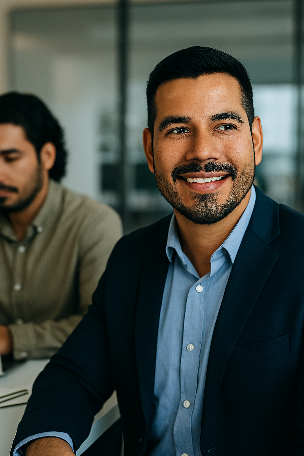 Profesional en entorno de oficina moderno
