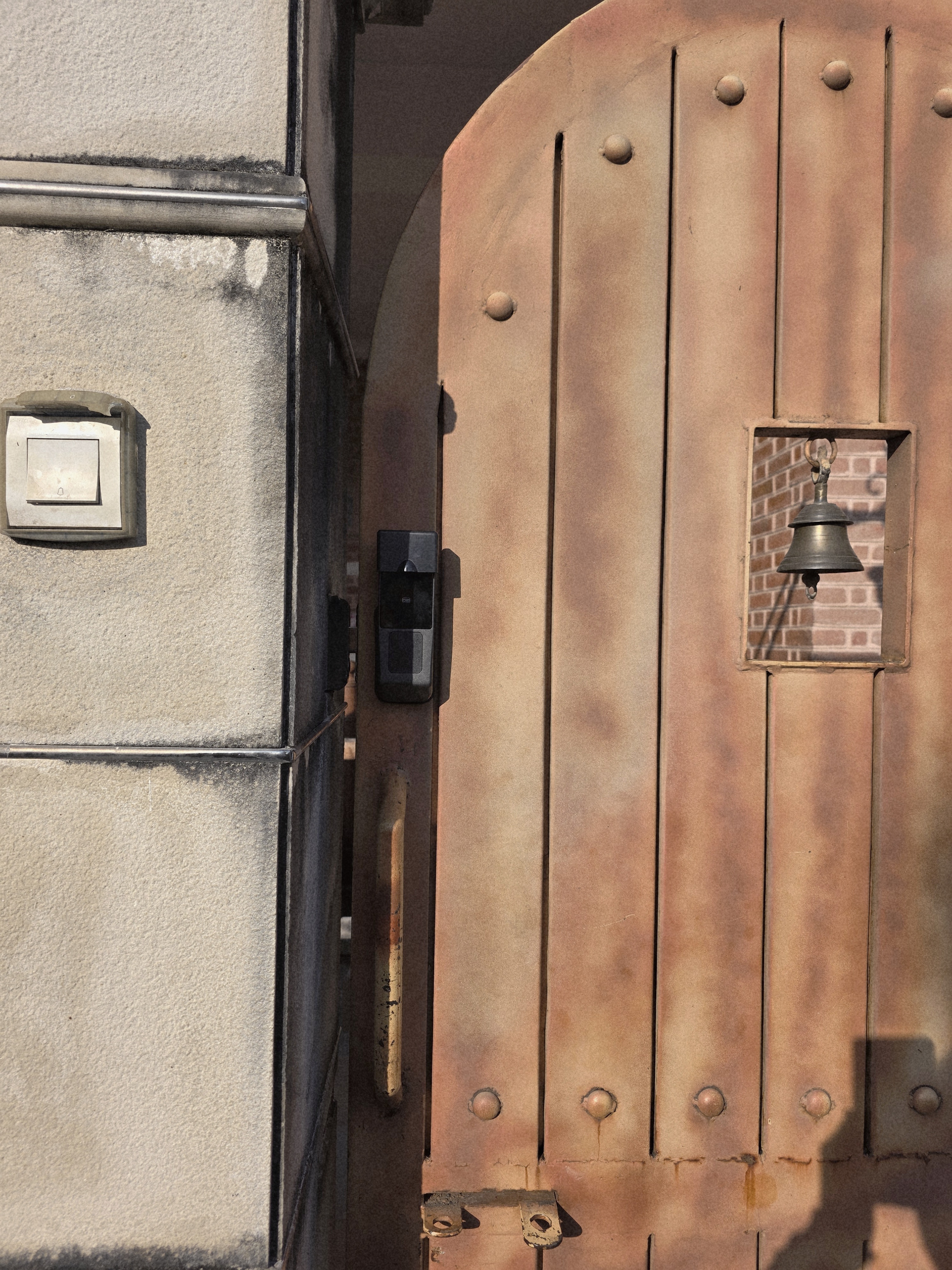 Lock on outdoor vintage door