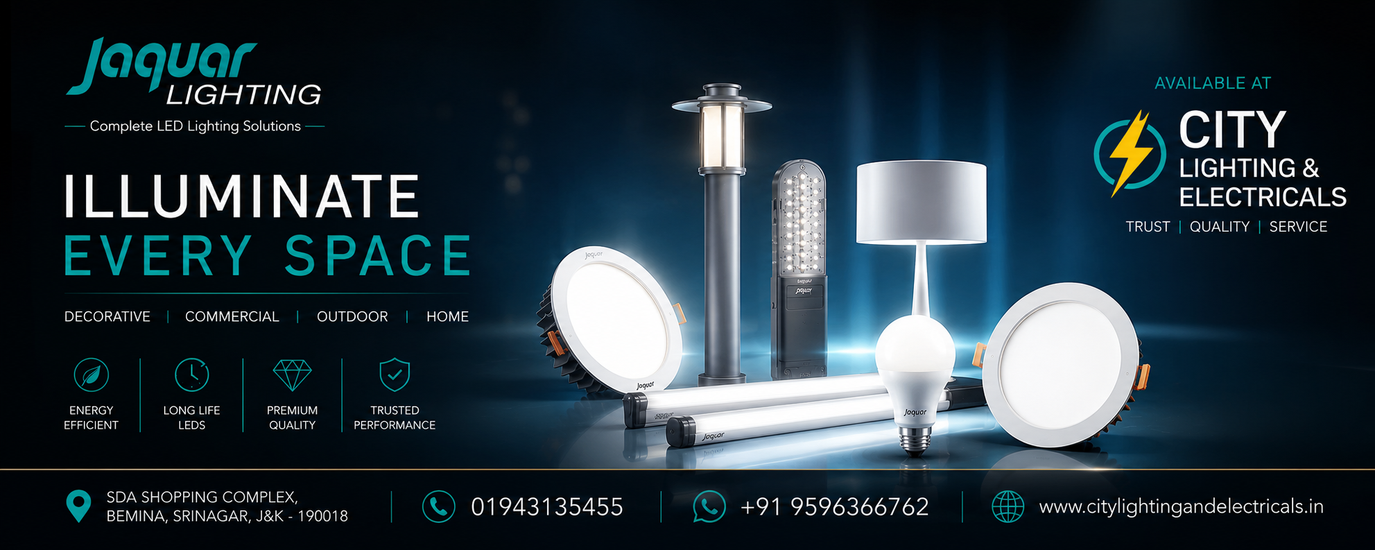 Jaquar Lighting — Illuminate Every Space. LED lights at City Lighting & Electricals.