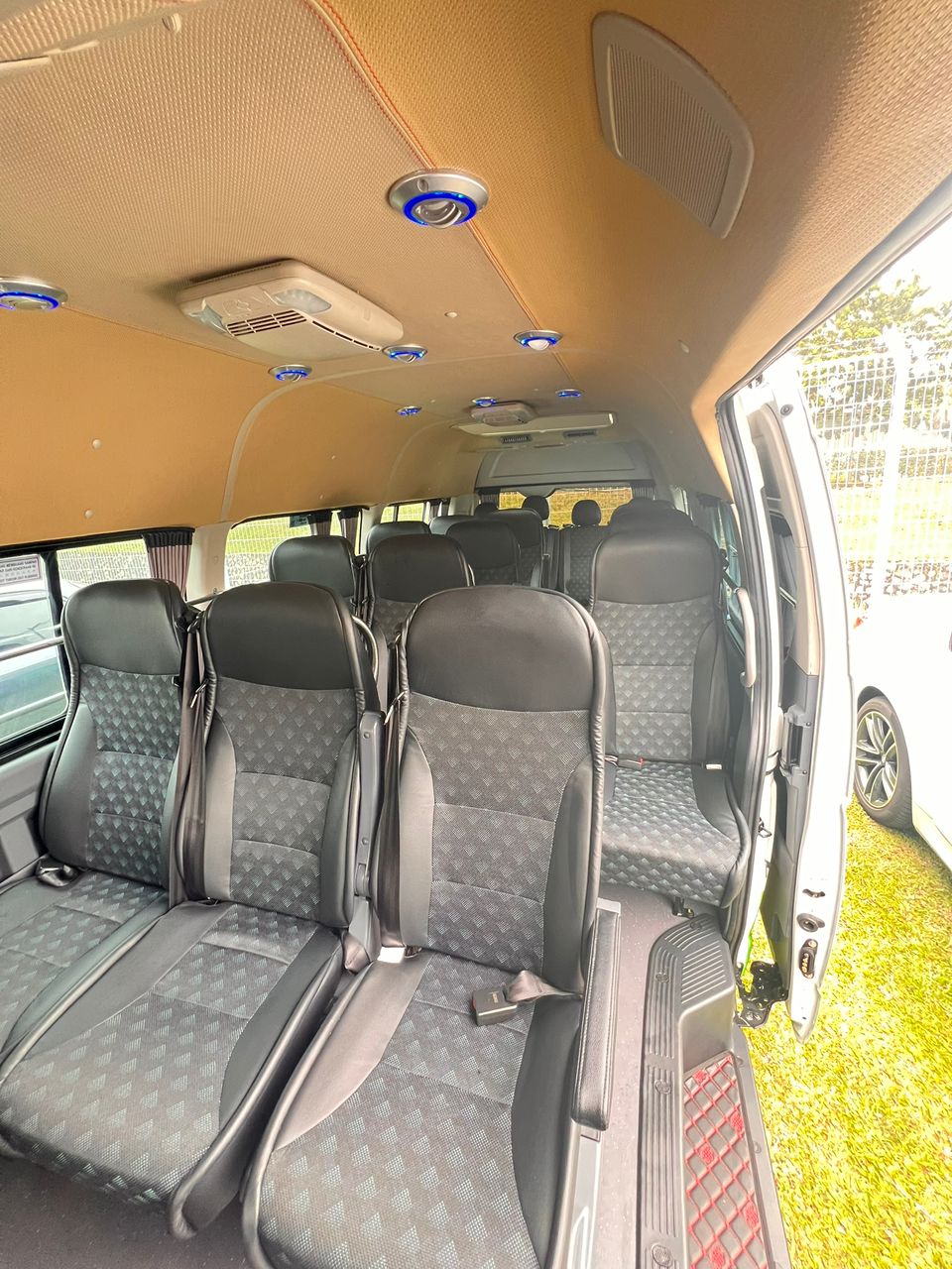 Van interior with seats