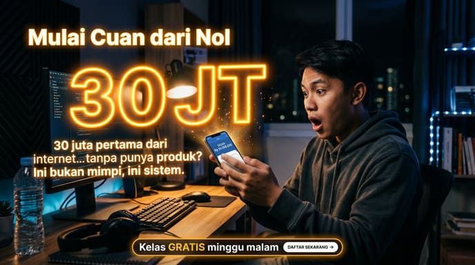 Mulai Cuan dari Nol — 30 Juta Pertama dari Internet
