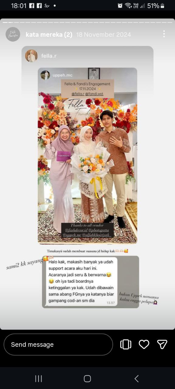 Testimoni Engagement Fella
