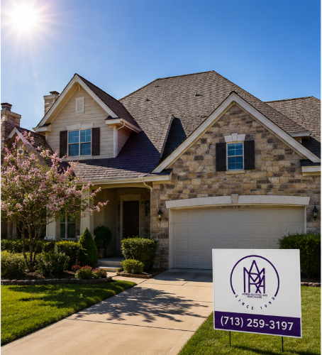 Beautiful brick home remodeled by Morfin Roofing and Remodeling