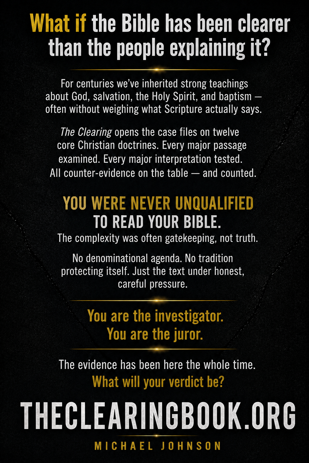The Clearing Book Back Cover