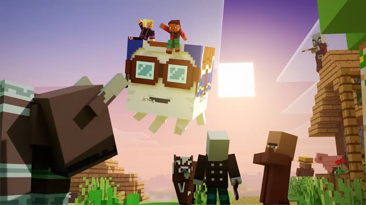 Flying block creature