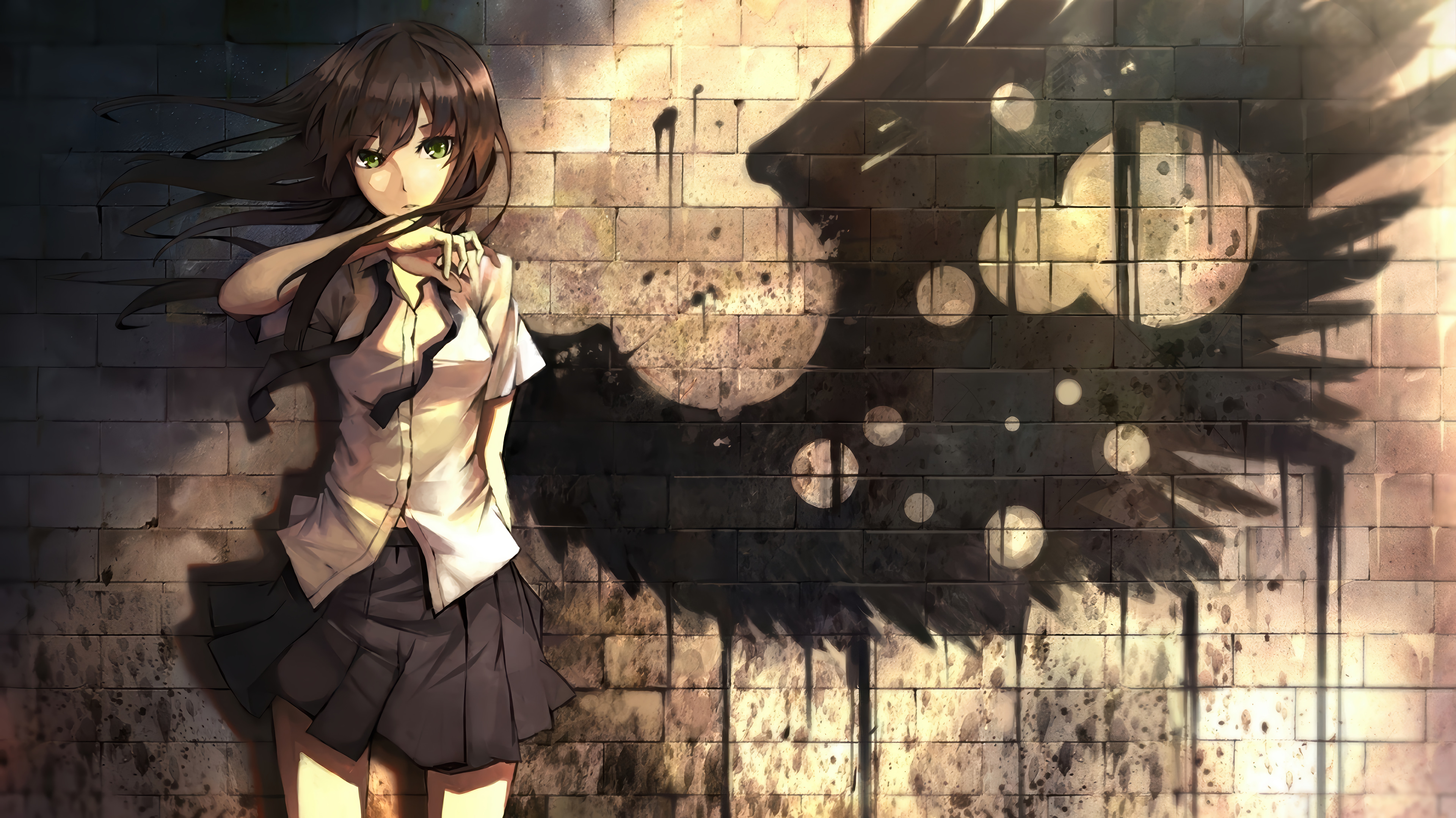 Anime Girl Graffiti Wall