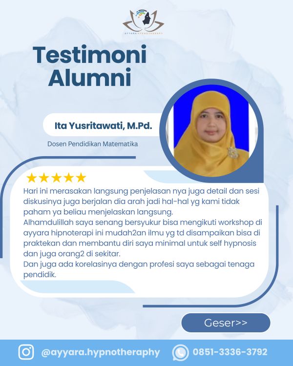 Testimoni Ita Yusritawati, M.Pd.
