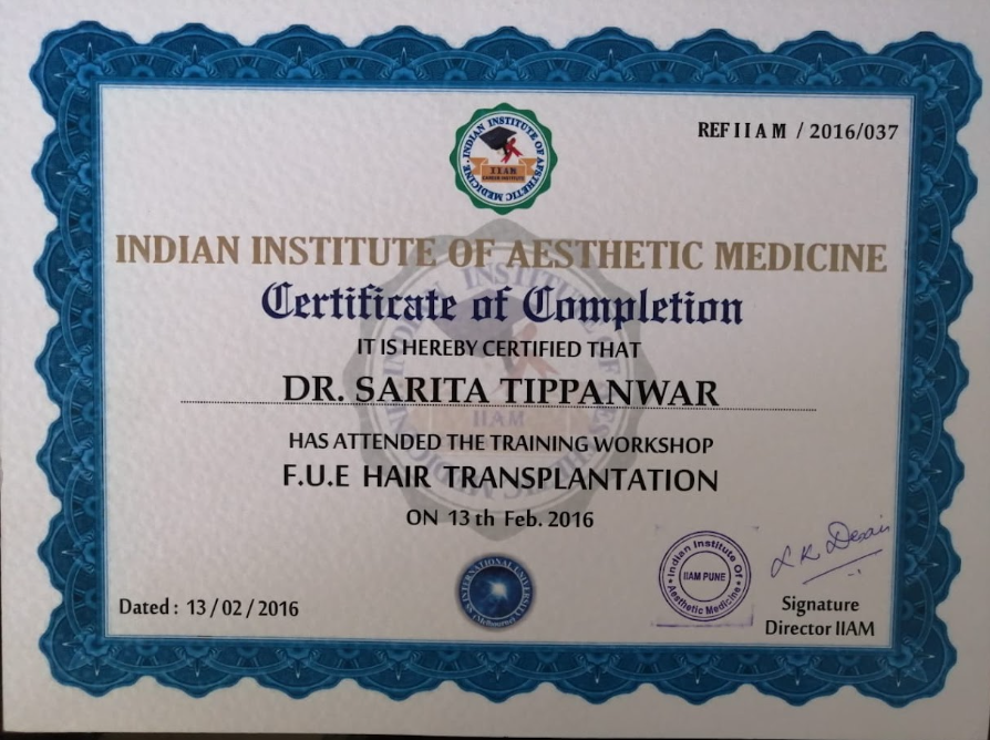 FUE Hair Transplant Training Certificate