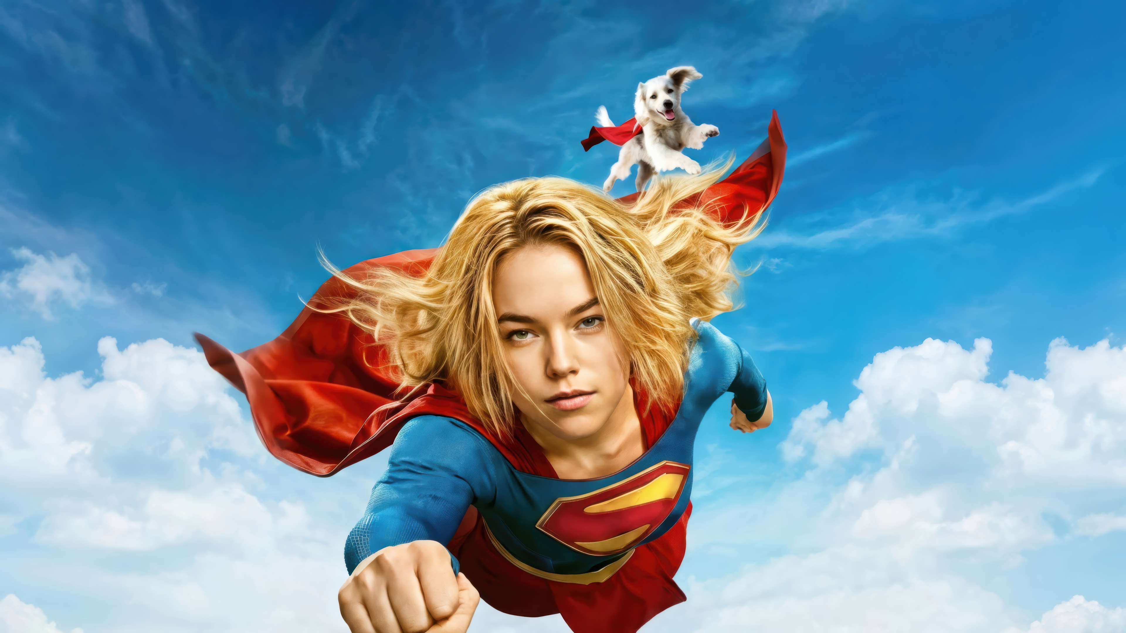Supergirl Flying Dog Movie