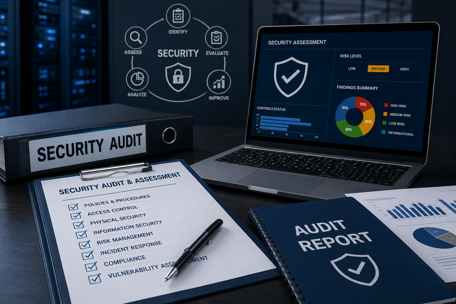 DTSS Security Audit checklist, risk assessment matrix, and audit documentation