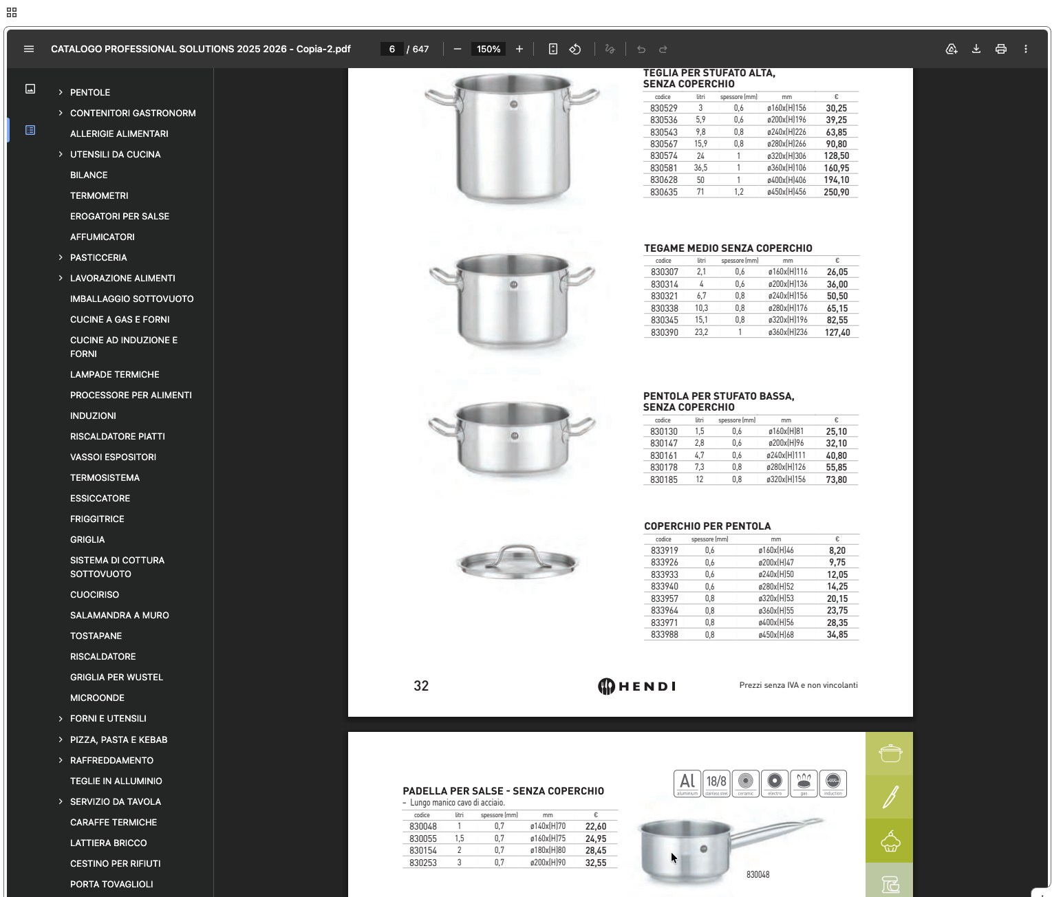 Catalogo con Segnalibri