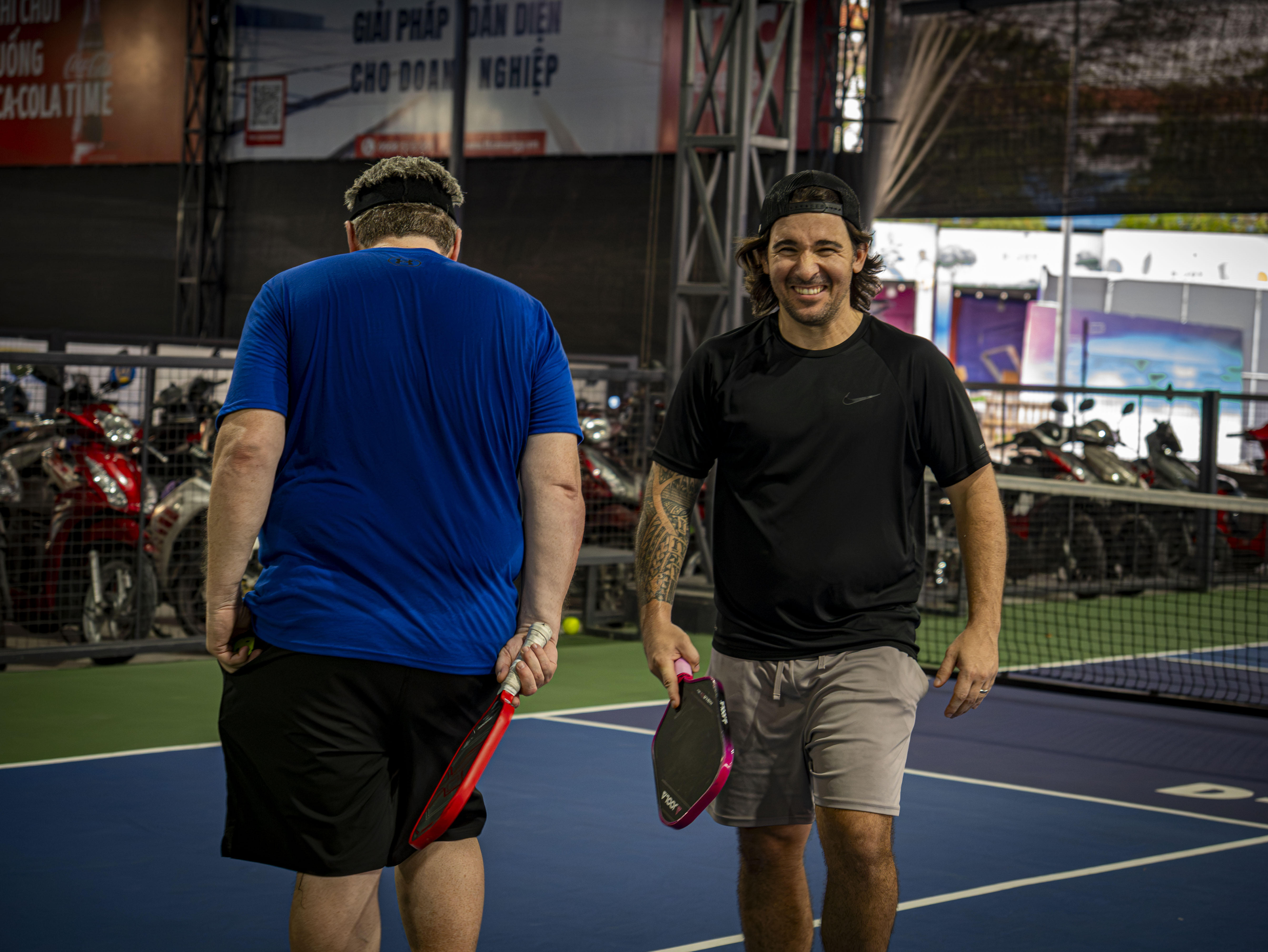 Players on court