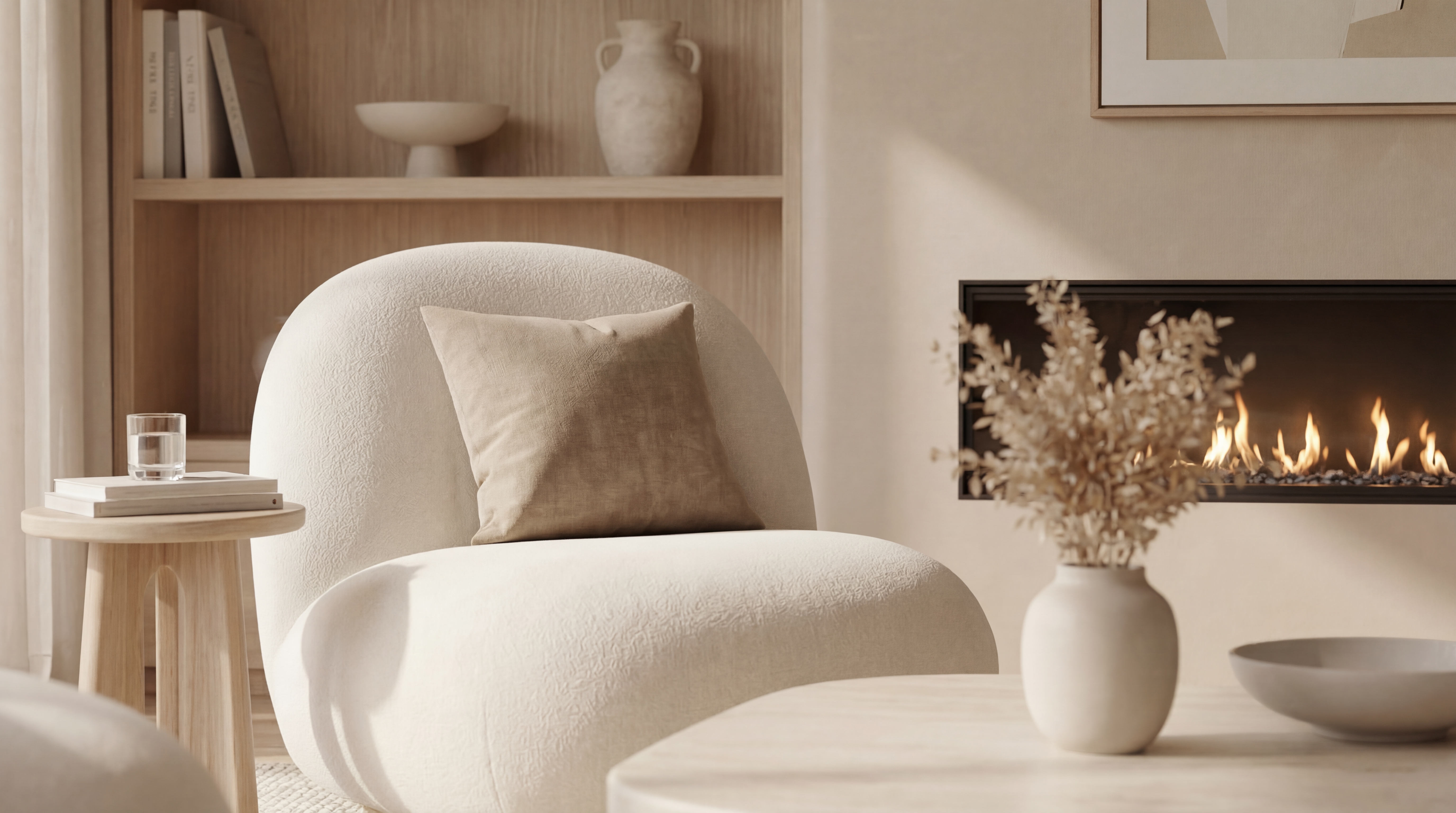 Интерьер с камином