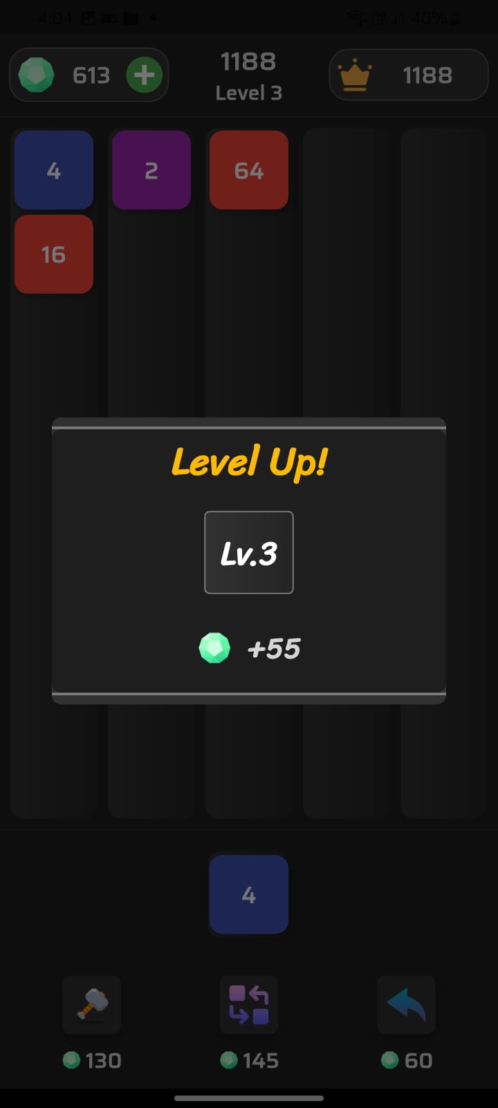 Level Up notification