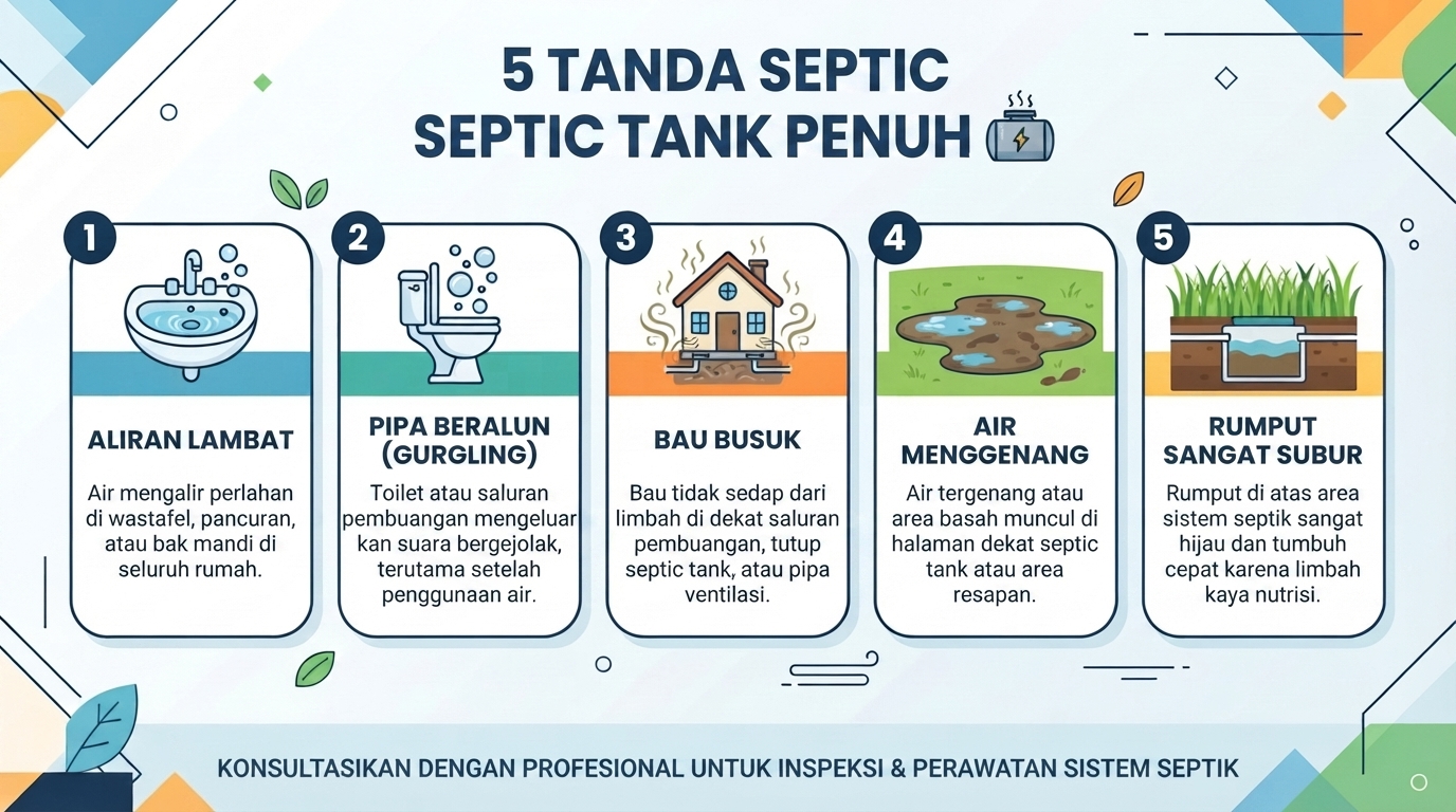 5 Tanda Septic Tank Penuh