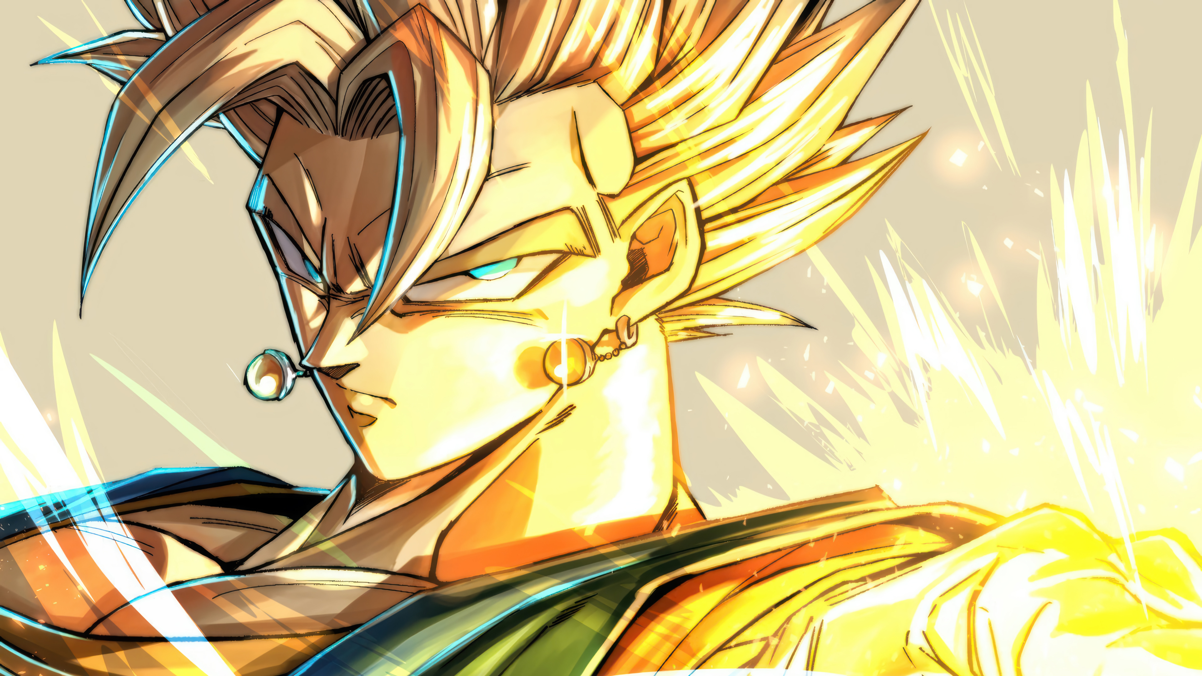 Goku Super Saiyan Gold Energy Anime