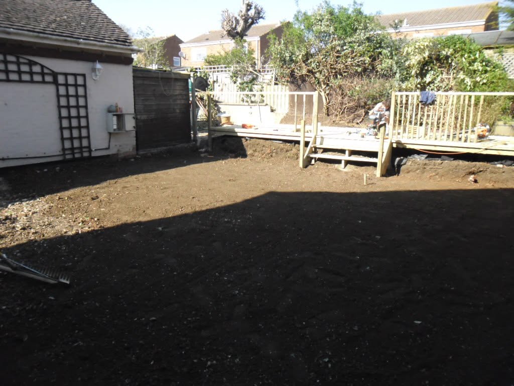 Outdoor courtyard in progress