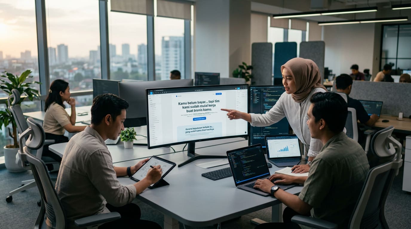 Tim kami sudah mulai kerja untuk bisnis kamu