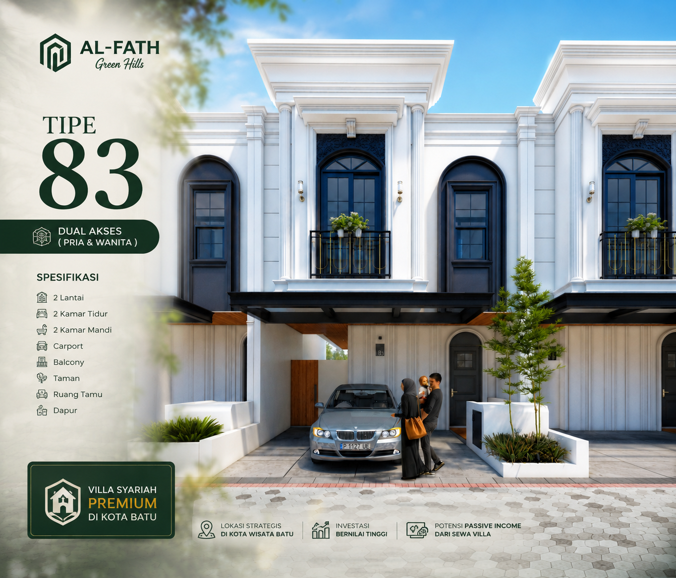 Tampilan eksterior Type 83 Villa Classic Modern Al-Fath Green Hills