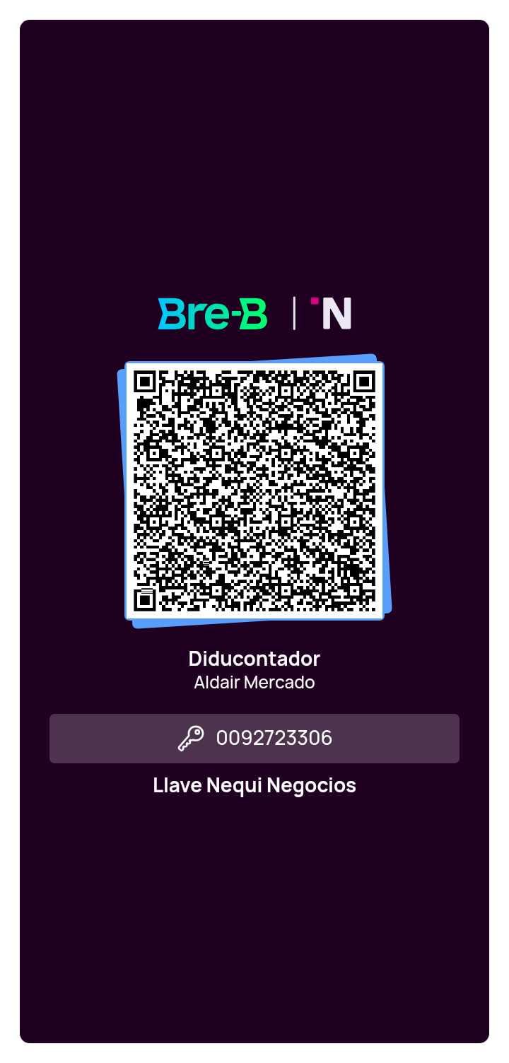 Código QR Bre-B Nequi Negocios para pago a DIDUCONTADOR, llave 0092723306