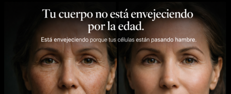 Tu cuerpo no está envejeciendo por la edad. Está envejeciendo porque tus células están pasando hambre.