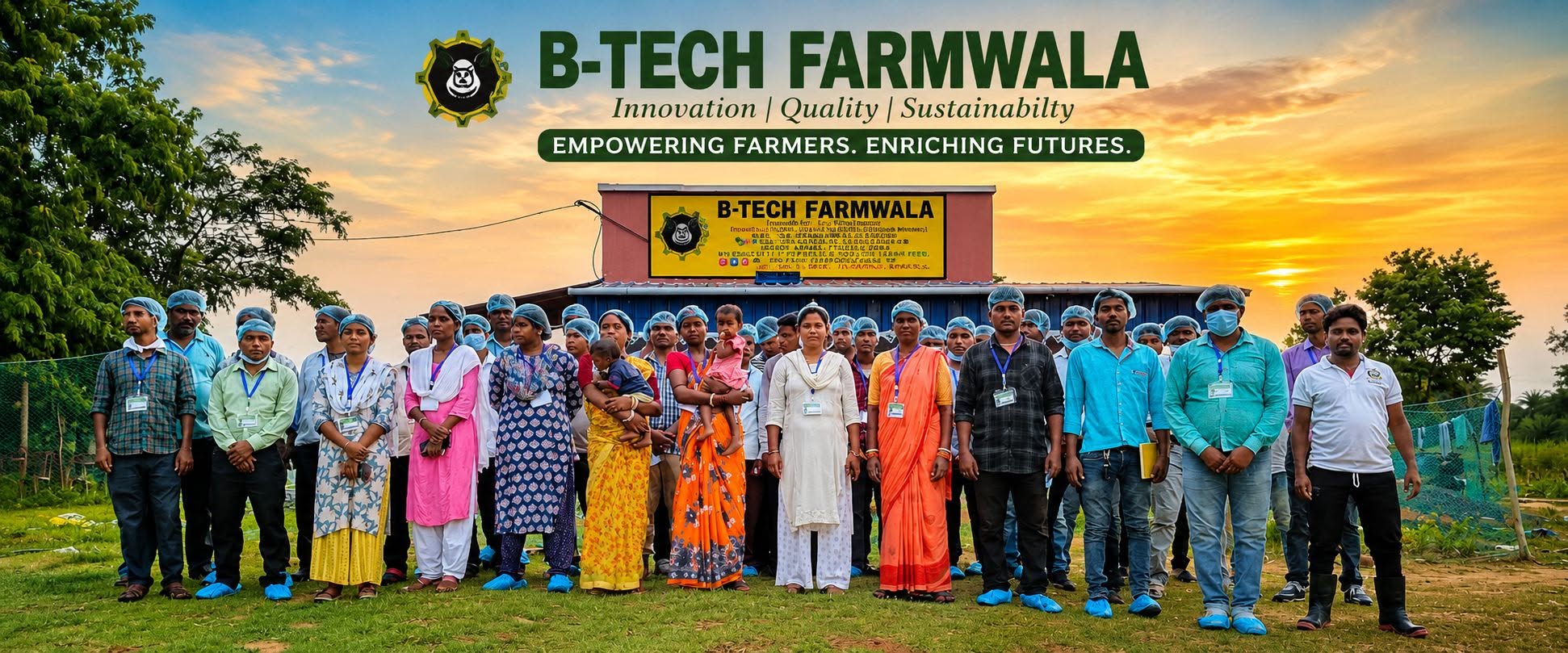 B-TECH FARMWALA team at farm facility