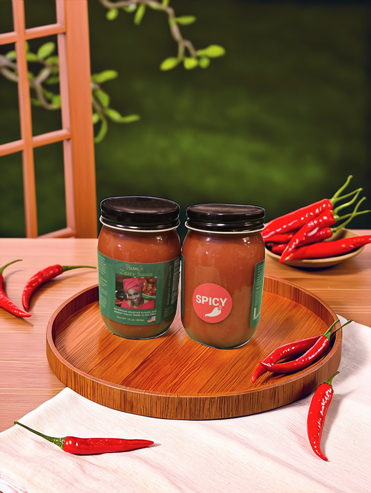 Bunmi's Zesty Sauce bottles