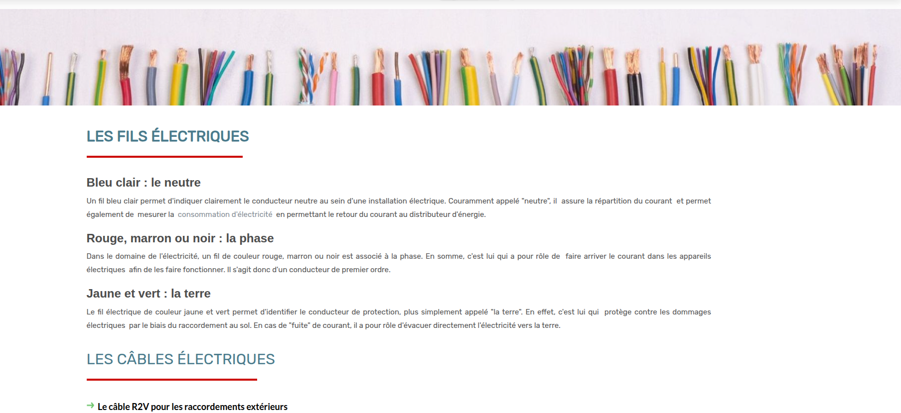Fils électriques