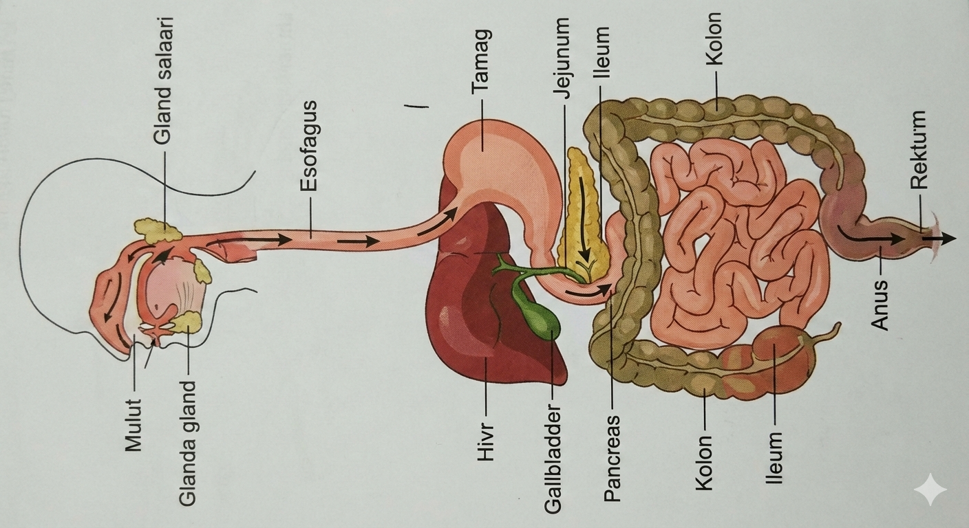 Diagram Lengkap Sistem Pencernaan