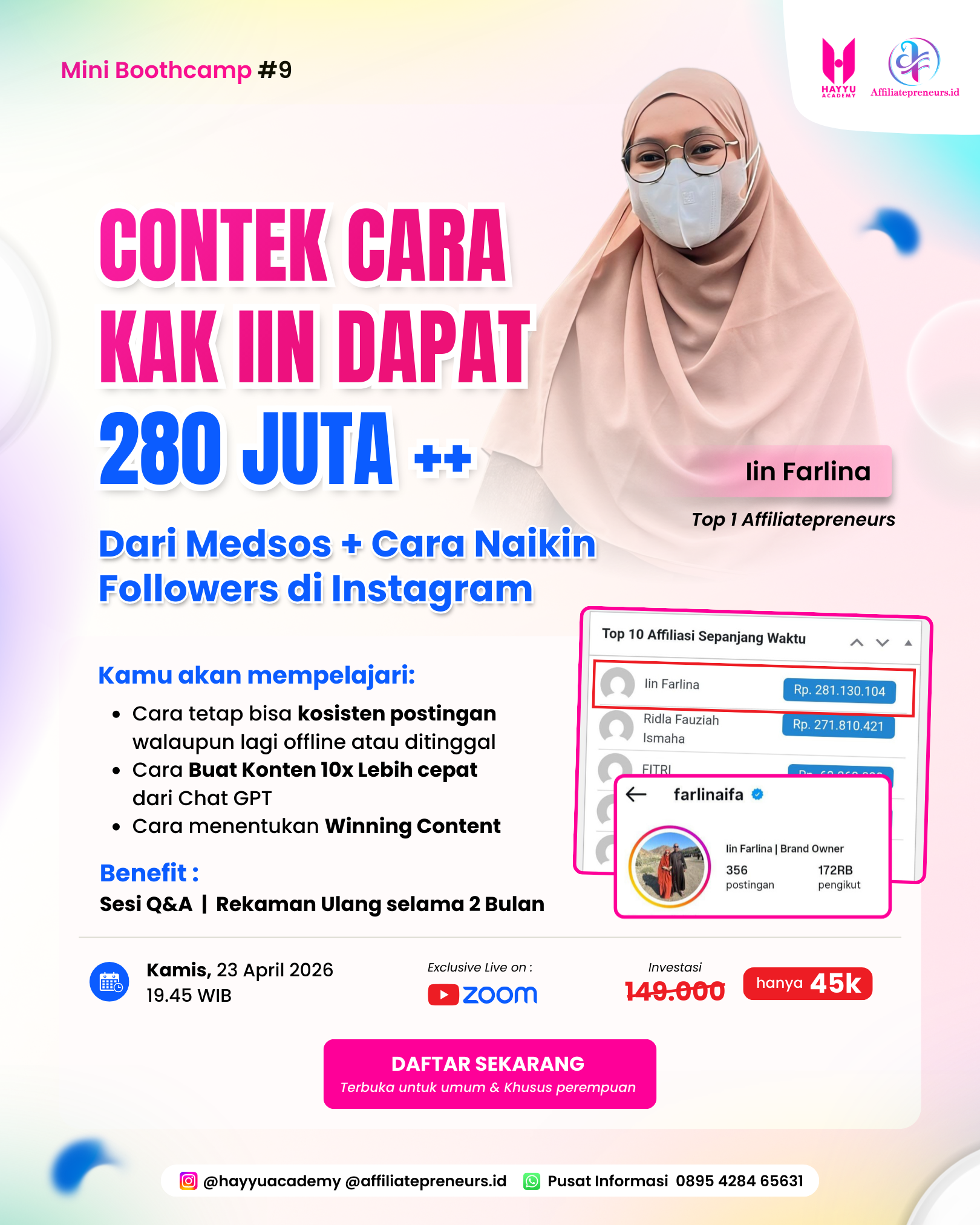 Flyer Mini Bootcamp #9 Kak Iin