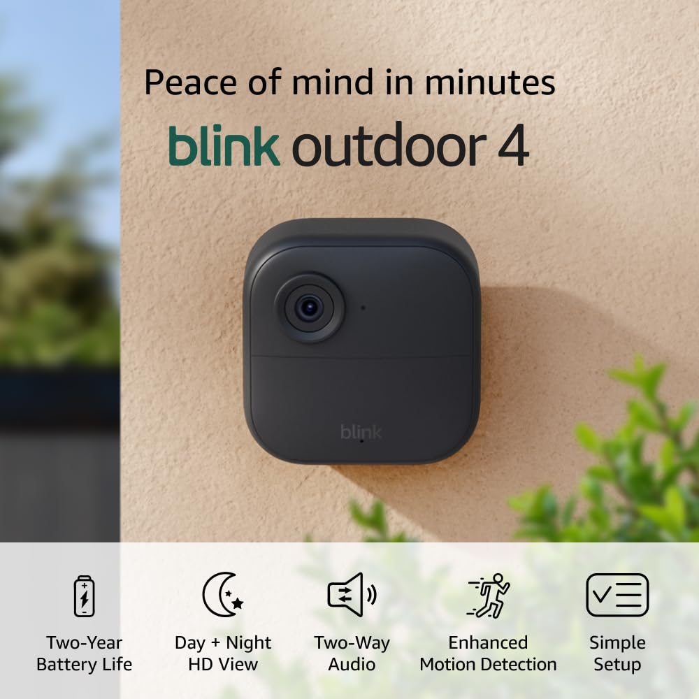 Blink Outdoor 4 Wire-Free Smart Security Camera System 3-Camera Kit