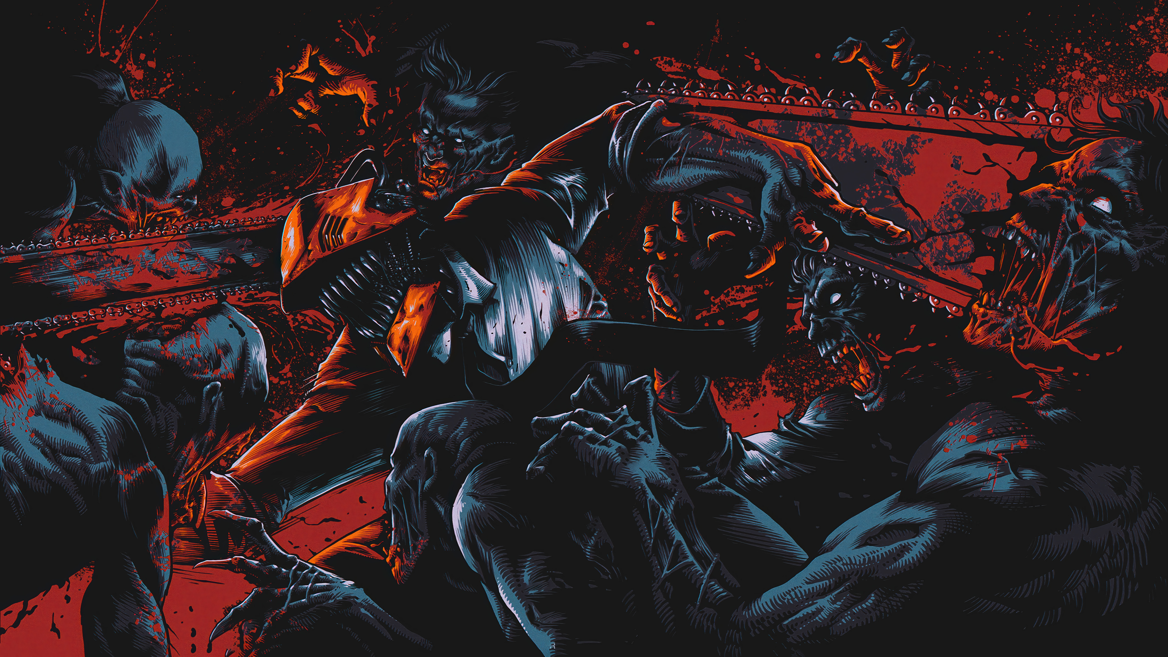 Chainsaw Battle Scene Anime