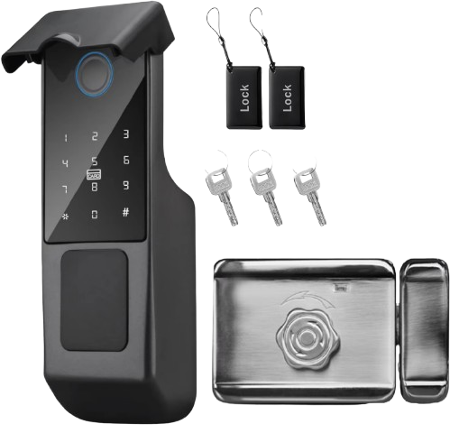 Fingerprint Motorized RIM Lock with accessories