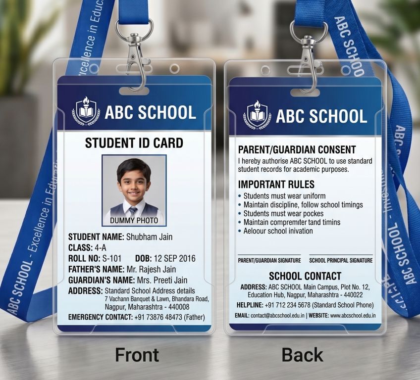 School ID Card Sample