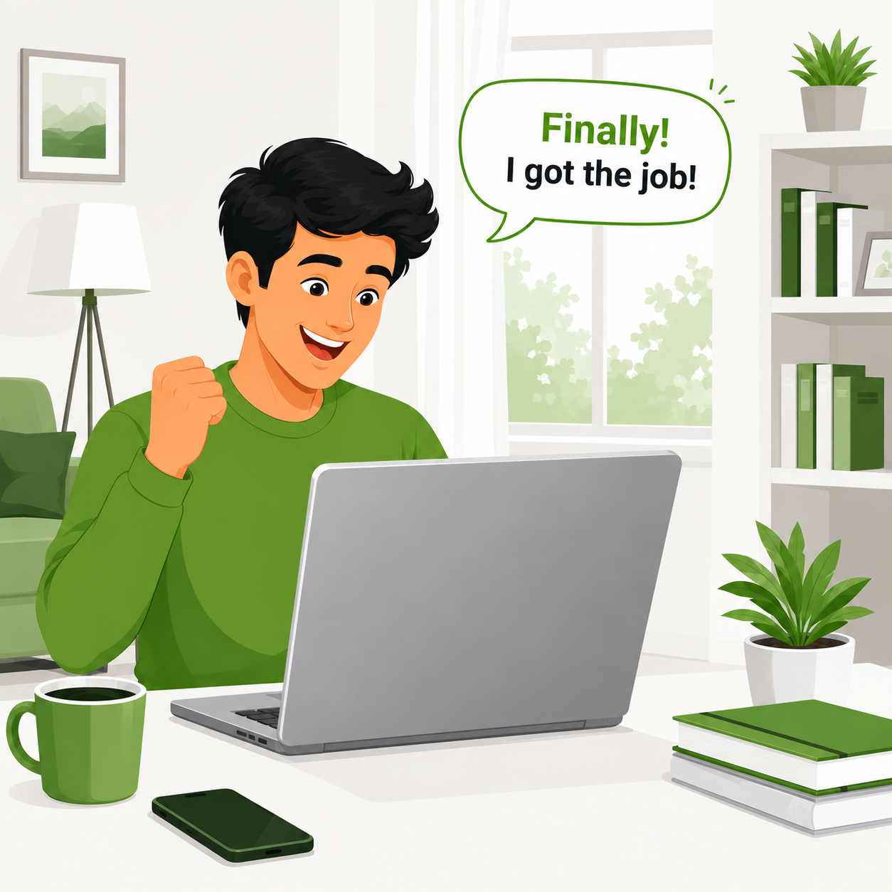 Candidate receives offer letter comic