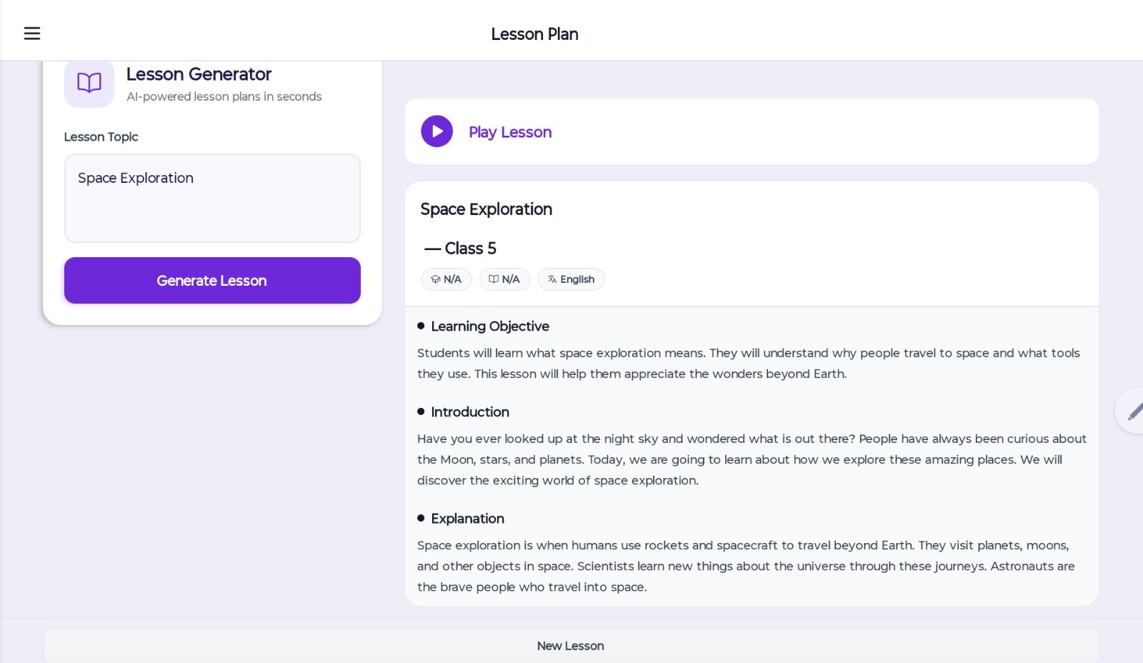 Lesson Generator 4