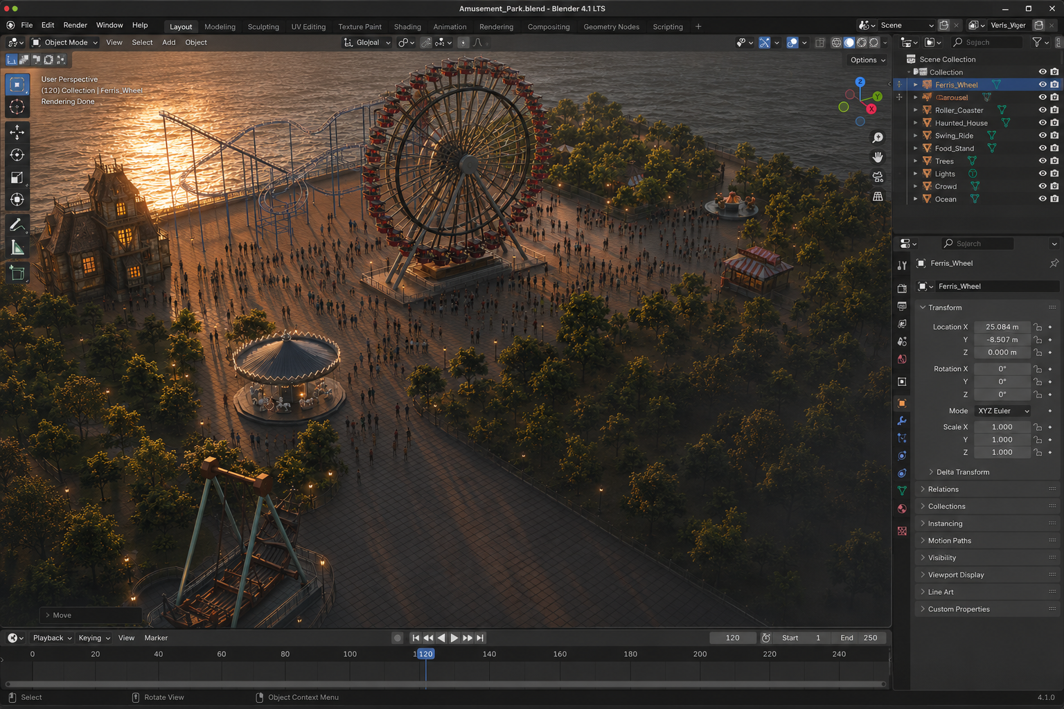 3D Environment - Amusement Park