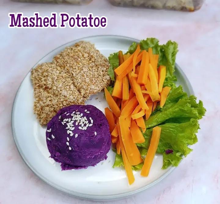 Mashed Potato with Purple Sweet Potato