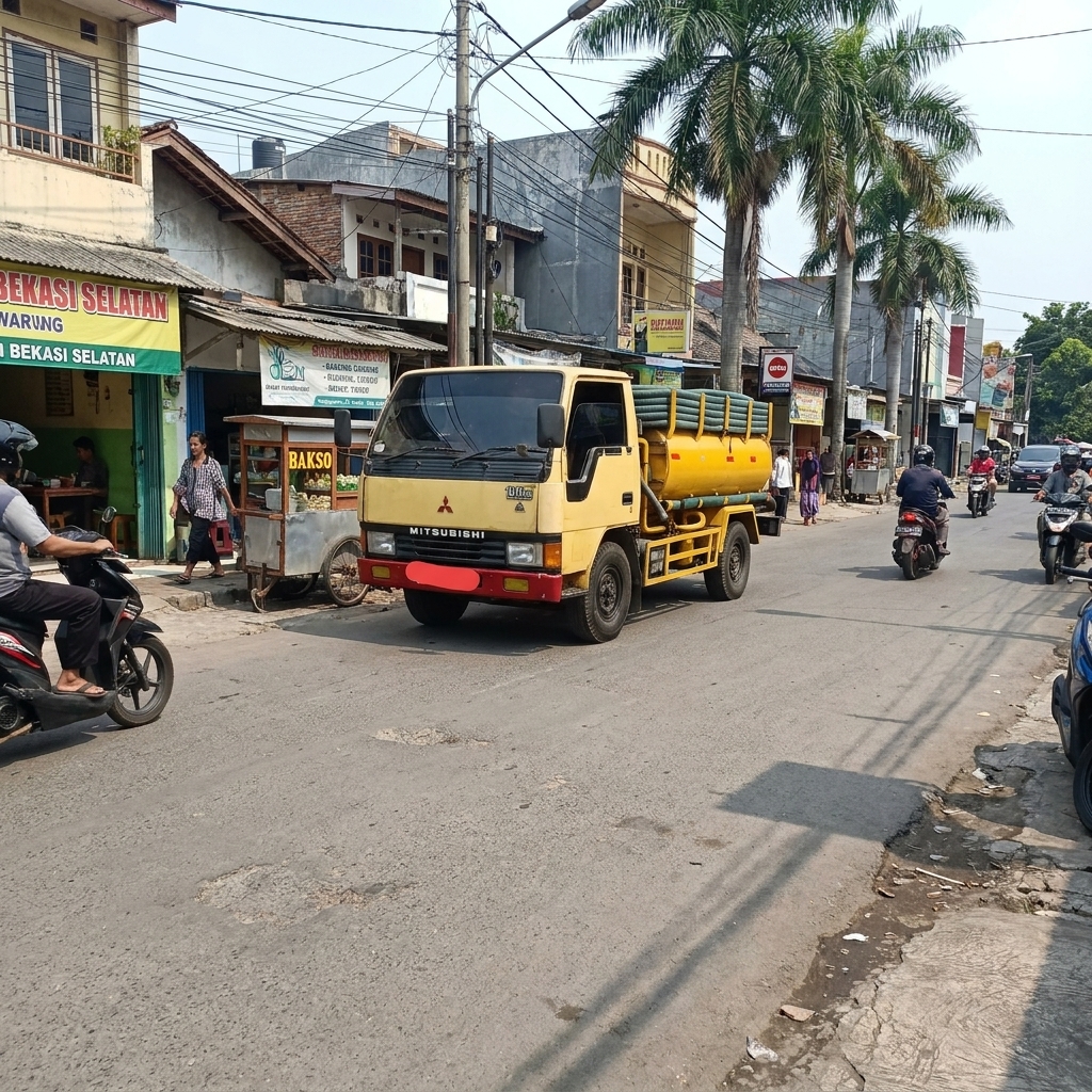 Truk sedot WC di Bekasi Selatan
