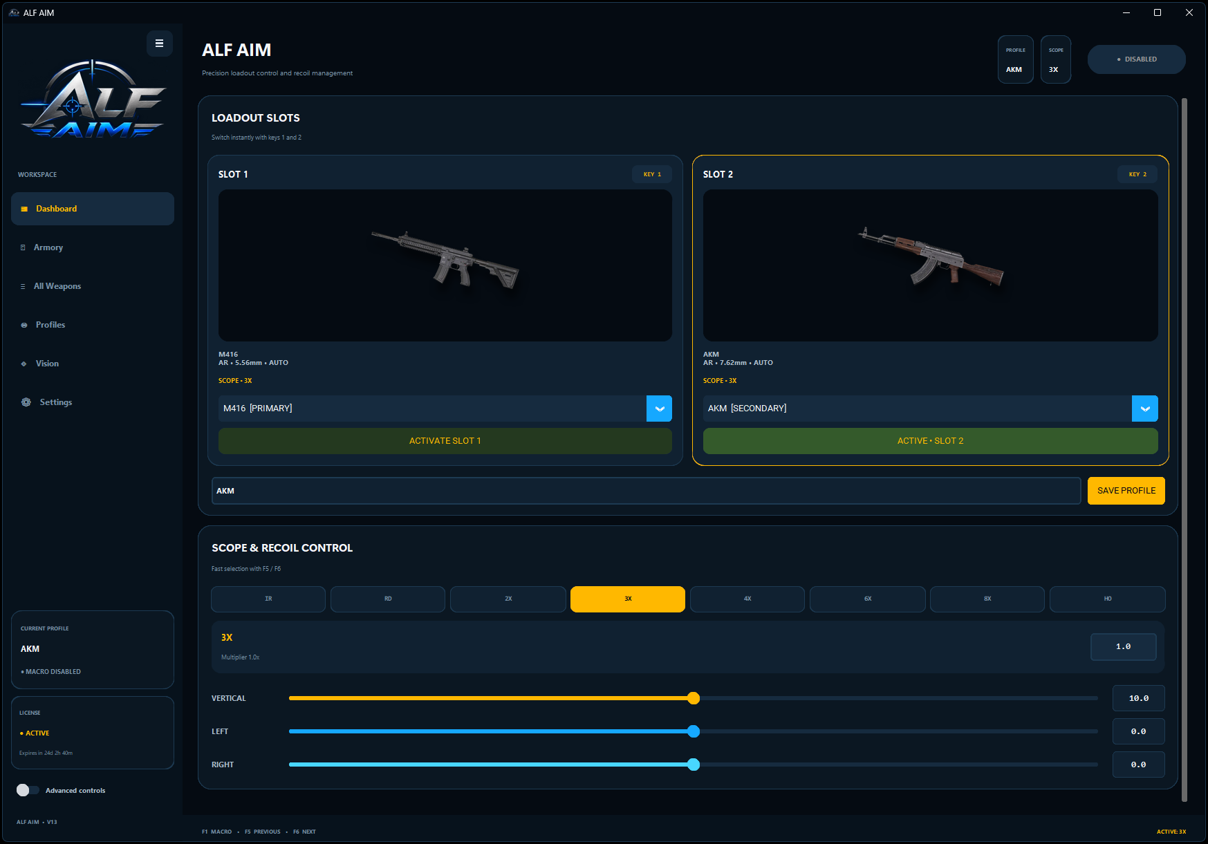 ALF Pubg Tools Interface