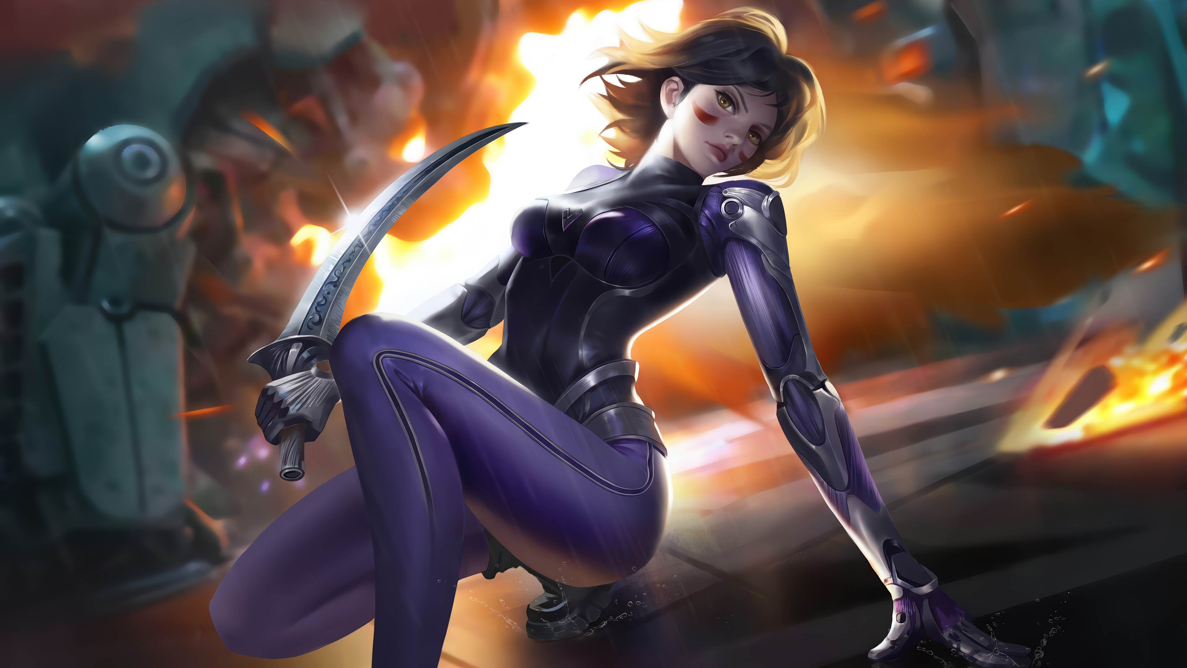 Sci-Fi Purple Warrior Movie