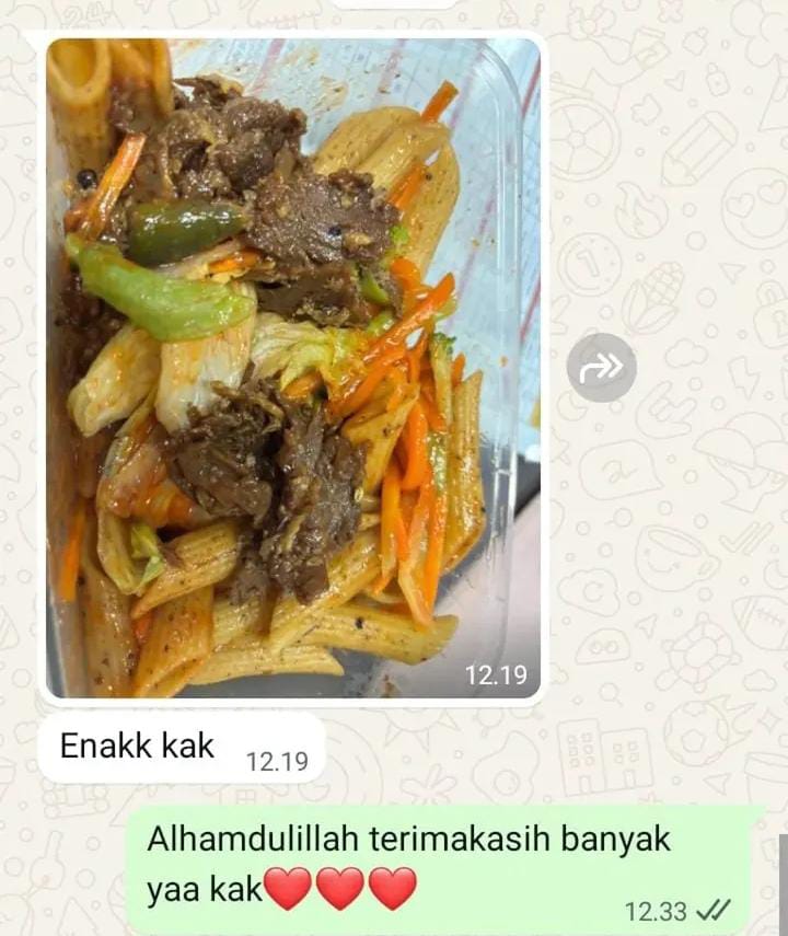 Testimoni Chat WA 4 - Macaroni Beef