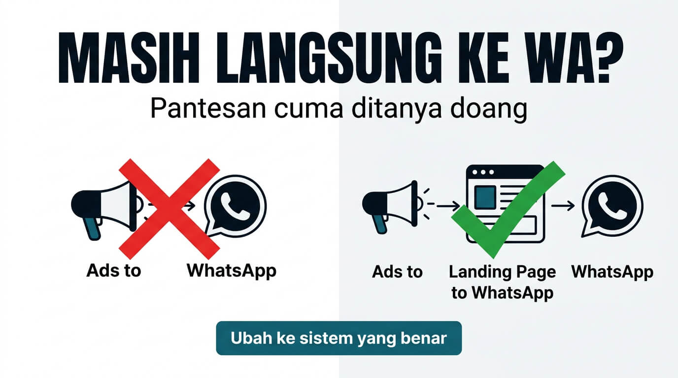Masih langsung ke WA? Pantesan cuma ditanya doang