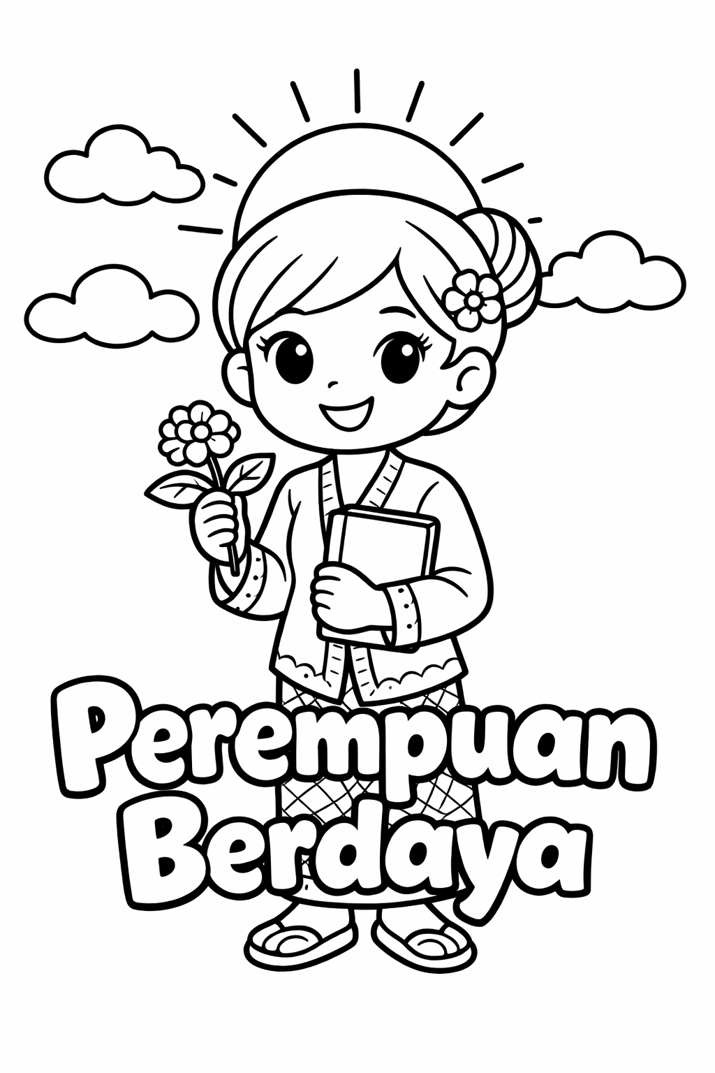 Perempuan Berdaya - Gambar Mewarnai