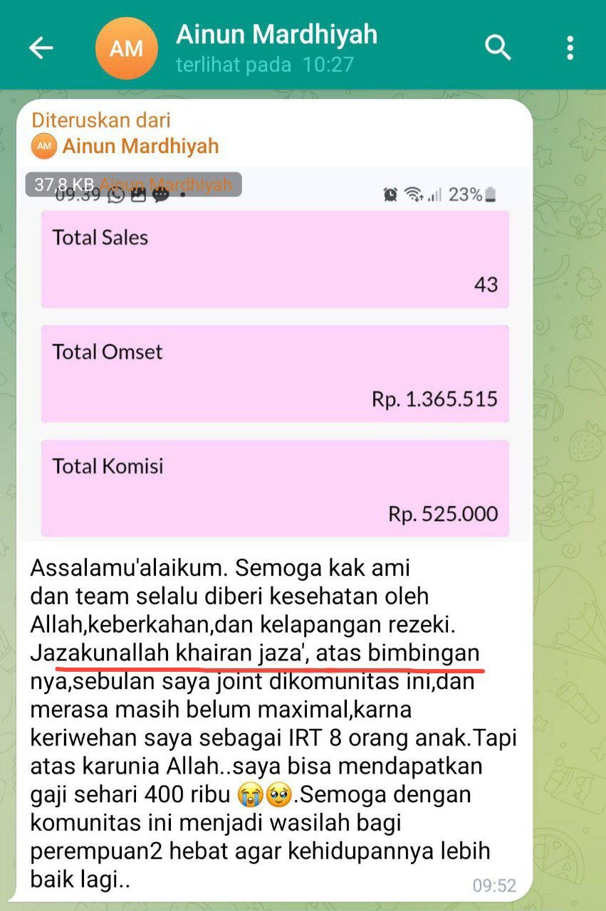 Testimonial Ainun Mardhiyah