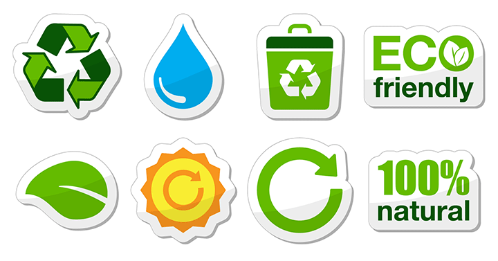 Eco-Friendly Badges — 100% Natural, ECO Friendly, Recyclable