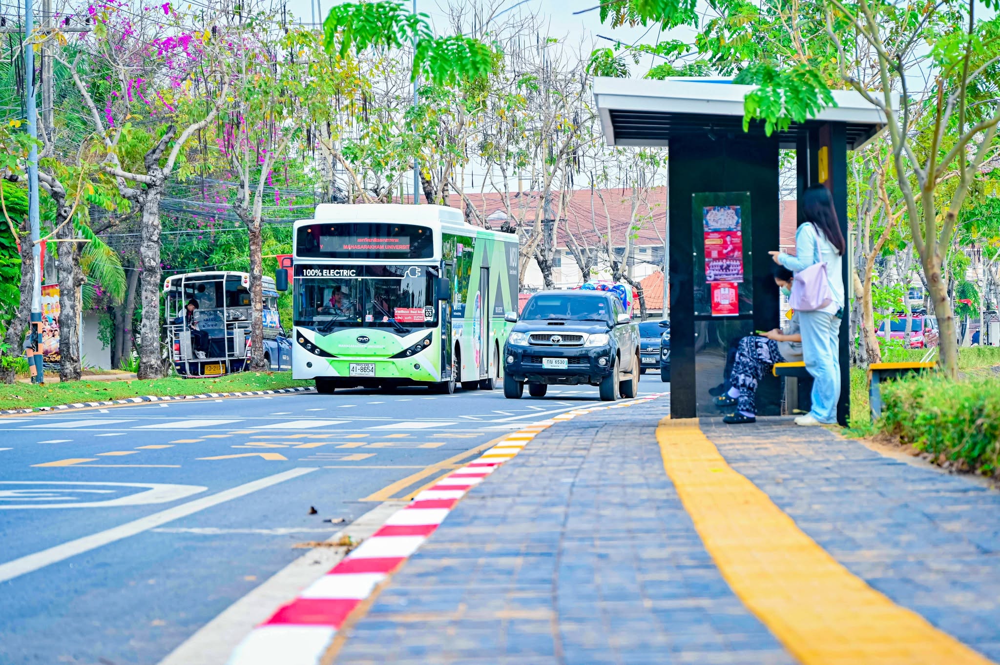 EV Bus at Stop